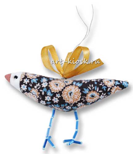Текстильное украшение "Птичка-невеличка". Изображение